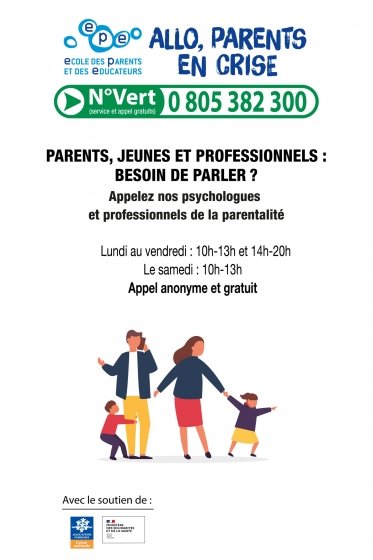 Plateforme téléphonique Allo Parents en crise