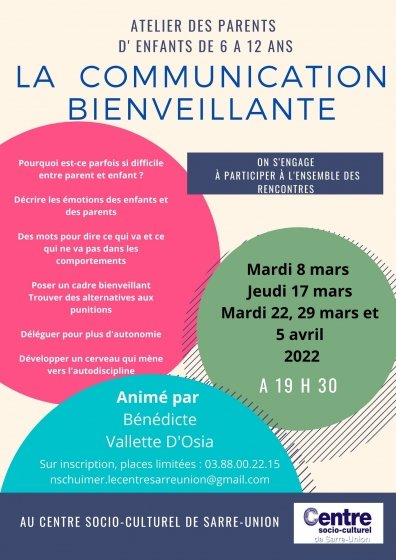 Cycle d'ateliers sur la communication bienveillante