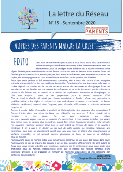 Lettre du Réseau n°15 : Auprès des parents malgré la crise