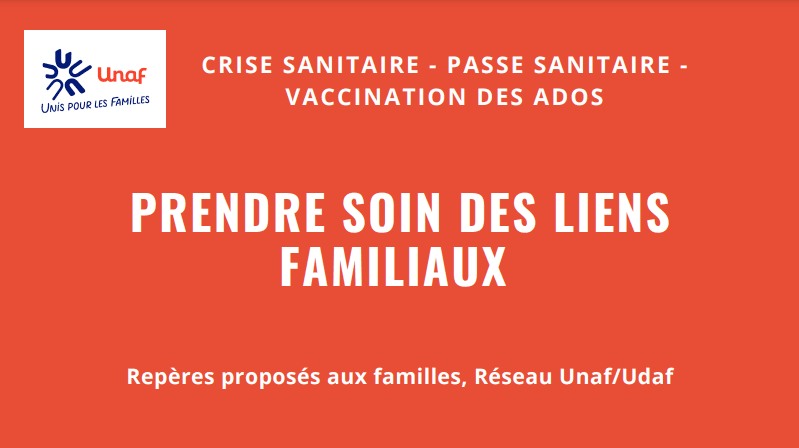 Prendre soin des liens familiaux : outil à destination des familles