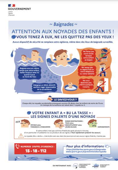 C’est l’été : Prévention des noyades