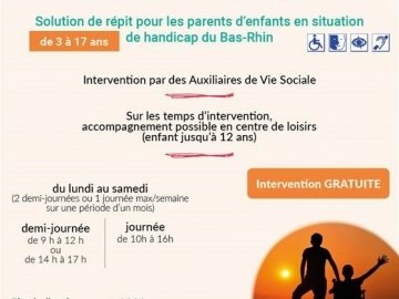 Dernière actualité relative au handicap : ACTION REPIT : intervention à domicile