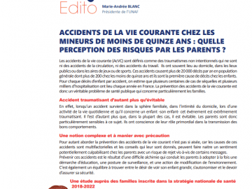 Etude qualitative Unaf : Comment mieux prévenir les accidents de la vie courante ?