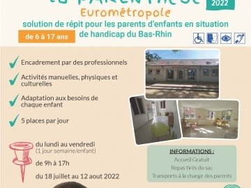 Dernière actualité relative au handicap : La PARENThèse à Strasbourg