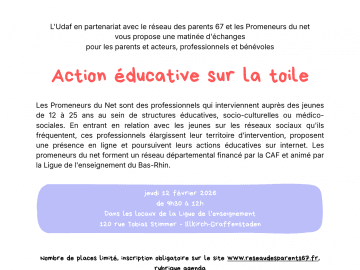 Matinale du réseau : Action éducative sur la toile