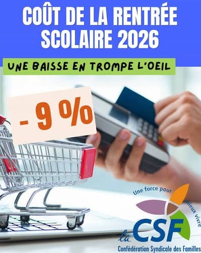 Enquête Coût de la scolarité 2026 de la CSF
