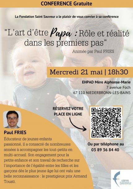 Conférence : L’art d’être papa : rôle et réalité dans les premiers pas