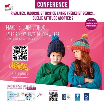 Conférence : Rivalités, jalousie et justice entre frères et sœurs… Quelle attitude adopter ?