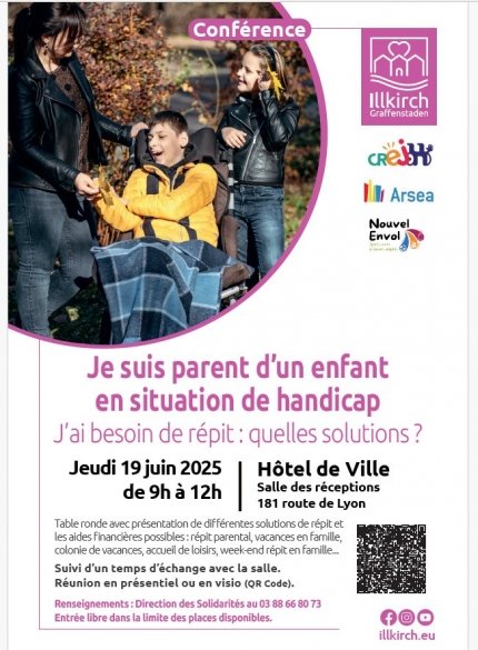 Conférence : Je suis parent d’un enfant en situation de handicap. J’ai besoin de répit : quelles solutions ?
