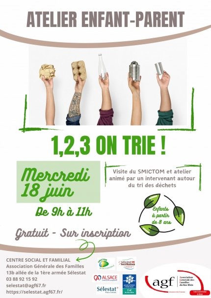 Atelier enfant-parent : 1, 2, 3 on trie !