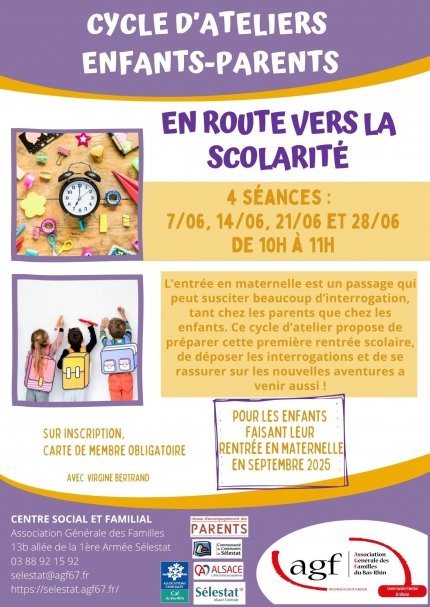 Cycle d’ateliers parents-enfants : En route vers la scolarité