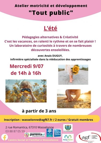 Atelier motricité et développement Tout public