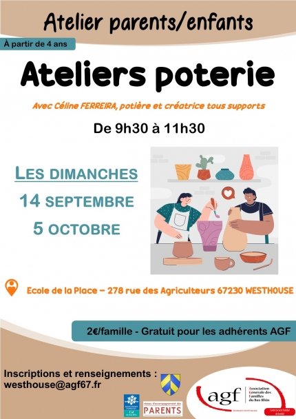 Atelier parents/enfants : Atelier poterie