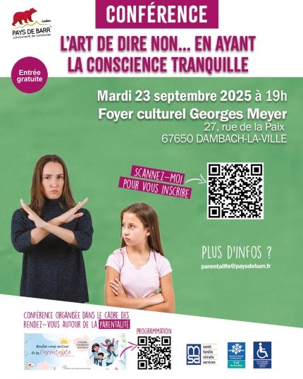 Conférence parentalité : L'art de dire non... En ayant la conscience tranquille