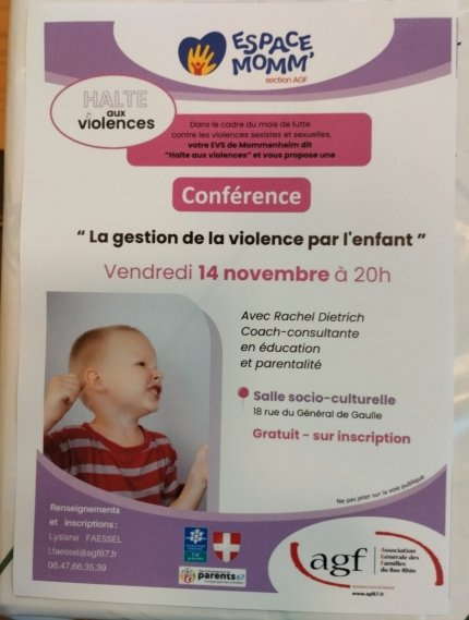 Conférence : La gestion de la violence par l’enfant