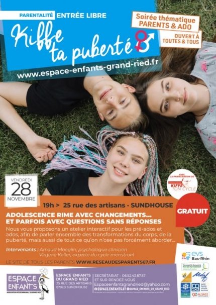 Soirée thématique parents et ado : Kiffe ta puberté