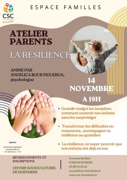 Atelier parents : La résilience