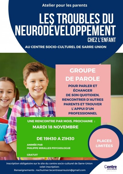 Groupe de parole : Les troubles du neurodéveloppement chez l'enfant