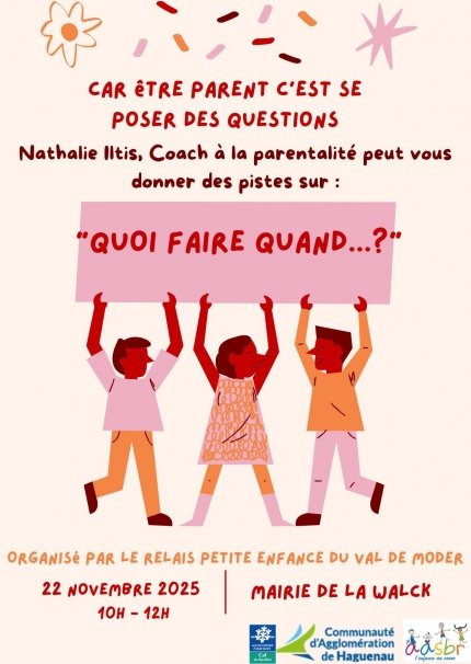 Conférence : "Quoi faire quand… ?"