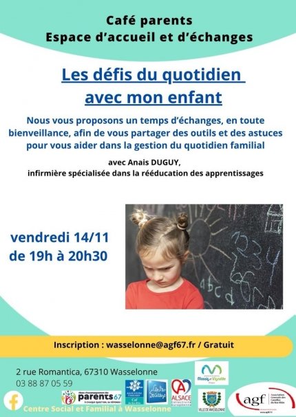 Café parents : Les défis du quotidien avec mon enfant