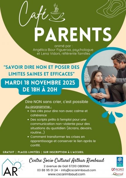 Café parents : Savoir dire non et poser des limites saines et efficaces