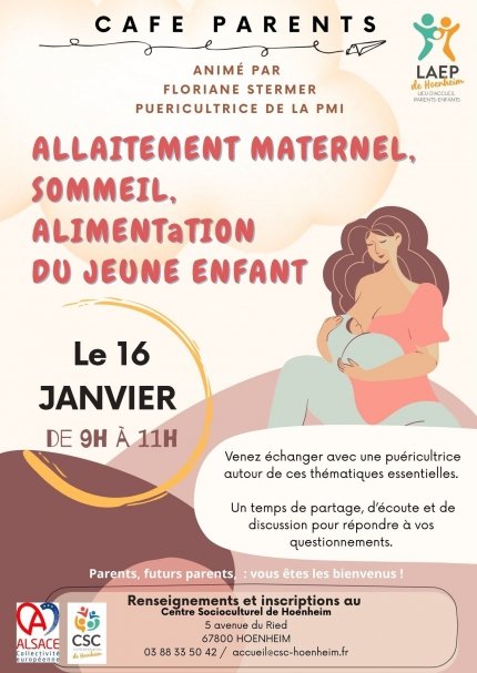 Café Parents : Allaitement maternel, sommeil et alimentation du jeune enfant