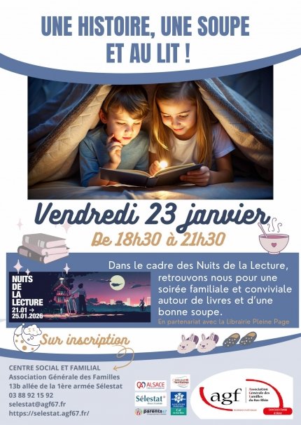 Soirée "Une histoire, une soupe et au lit"