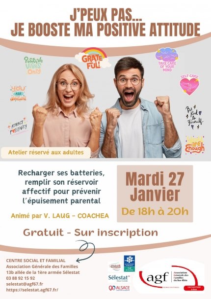 Atelier parents "J'peux pas... je booste ma positive attitude"
