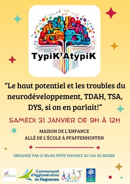 Conférence : "Le haut potentiel et les troubles du neurodéveloppement, TDAH, TSA, DYS, si on en parlait !"