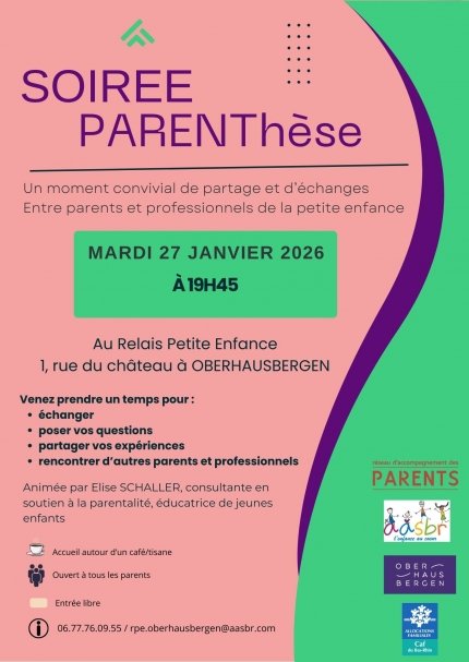 Soirée PARENThèse à Oberhausbergen