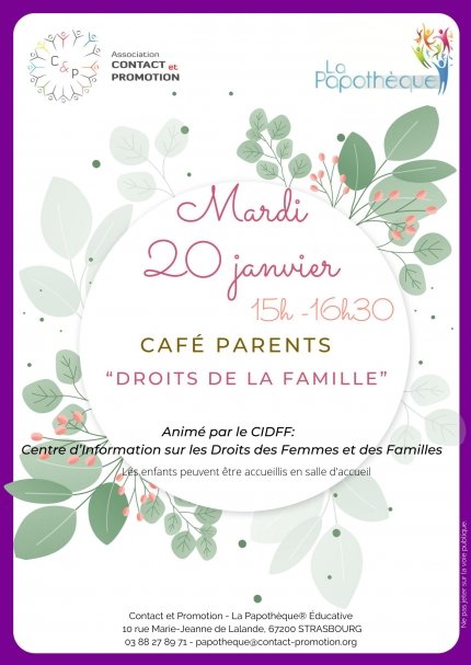 Café parents : Droits de la famille
