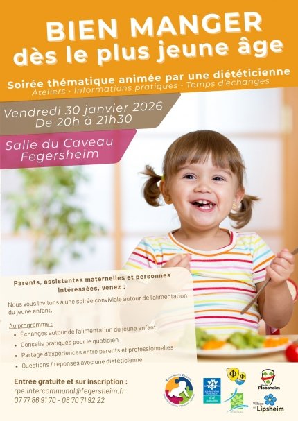 Soirée thématique : Bien manger dès le plus jeune âge !