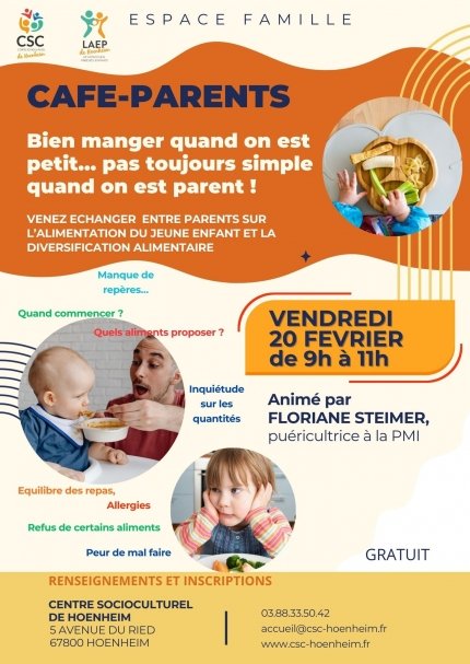 Café-parents : L’alimentation du jeune enfant