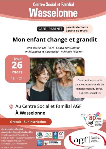 Café-parents : Mon enfant change et grandit