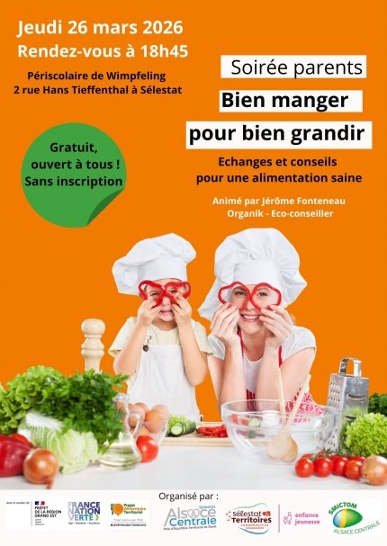 Soirée parents : Bien manger pour bien grandir
