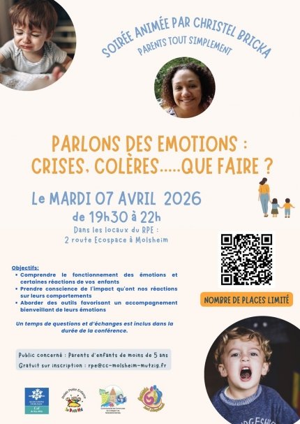Conférence : Parlons des émotions : crises, colères… que faire ?