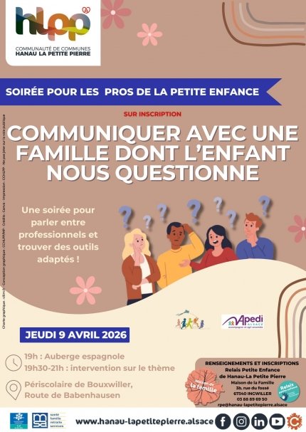 Soirée pour les professionnels de la petite enfance