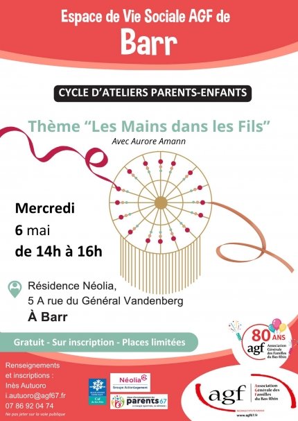 Atelier parents-enfants : Les Mains dans les Fils