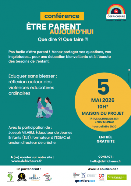 Conférence "Etre parent aujourd'hui" : Éduquer sans blesser : réflexion autour des violences éducatives ordinaires