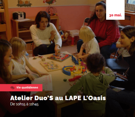 Atelier Duo’S au LAPE L'Oasis
