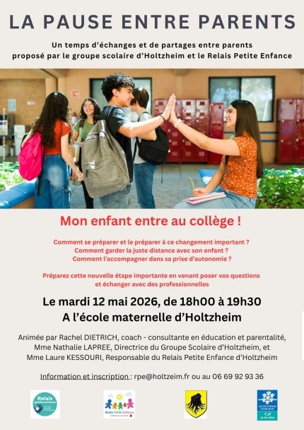 La Pause entre Parents : Mon enfant entre au collège !