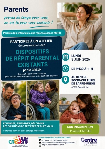Atelier de présentation des dispositifs de répit parental existants