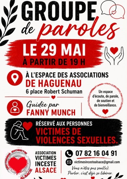 Groupe de paroles Victimes Inceste Alsace