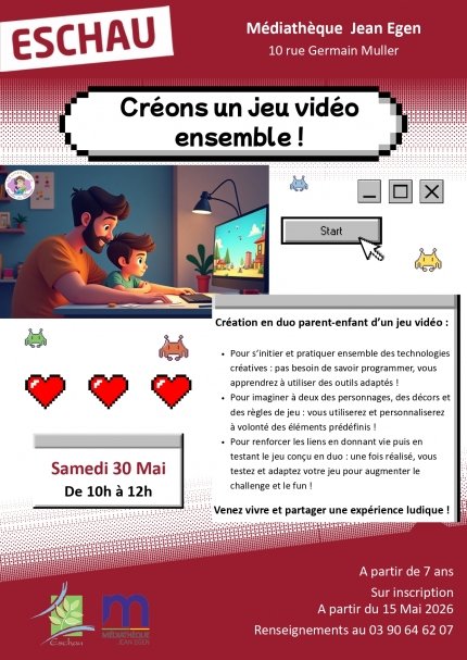 Atelier parent-enfant : Créons un jeu vidéo ensemble !