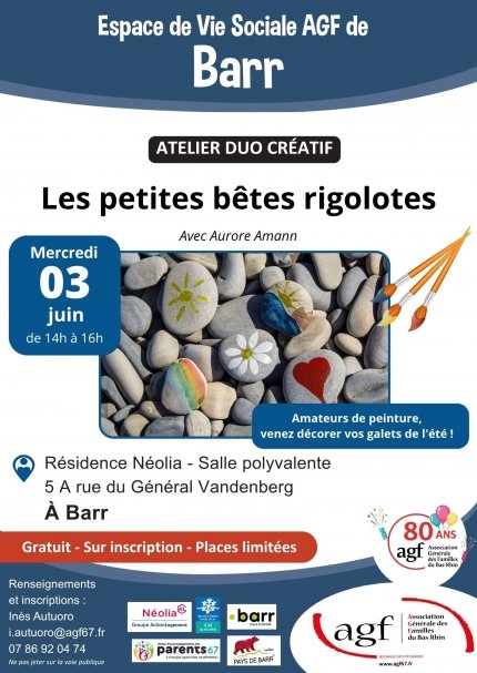 Atelier duo créatif : Les petites bêtes rigolotes