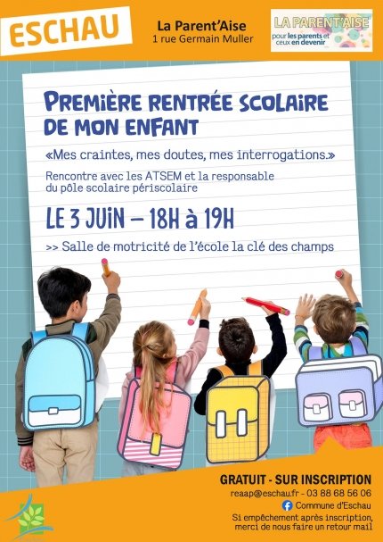 Rencontre : Première rentrée scolaire de mon enfant « Mes craintes, mes doutes, mes interrogations. »
