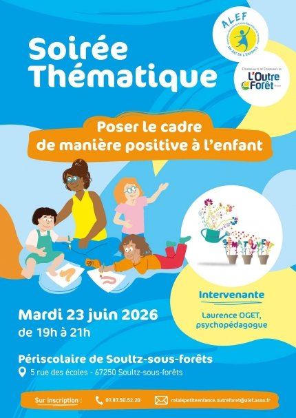 Soirée thématique : Poser le cadre de manière positive à l'enfant