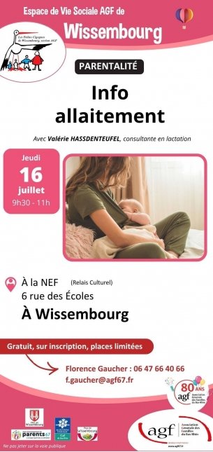 Information sur l'allaitement