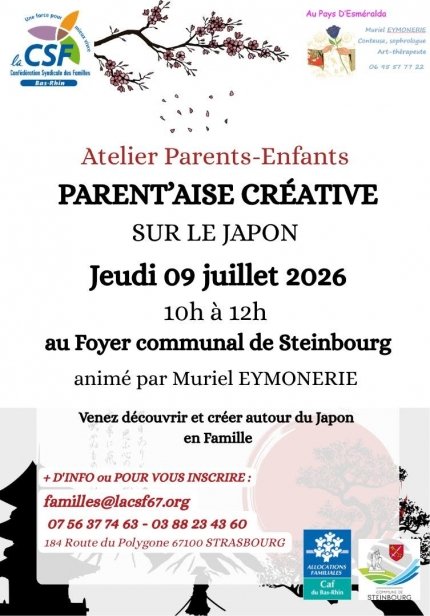 Atelier parents-enfants : Parent’aise créative sur le Japon