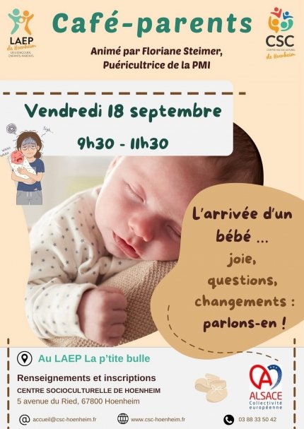 Café-parents : L’arrivée d’un bébé dans la famille